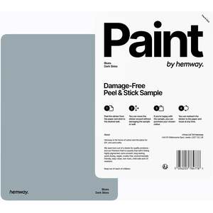 Hemway Chalk Based Furniture Paint A5 Sample, Dark Skies, Peel & Stick