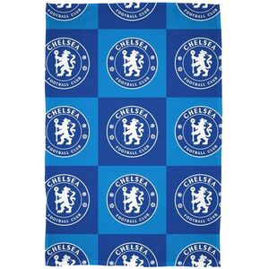 Chelsea FC Fleece Checked Blanket