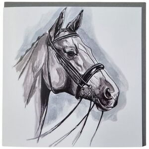 Gubblecote Watercolour Horse Head Greetings Card