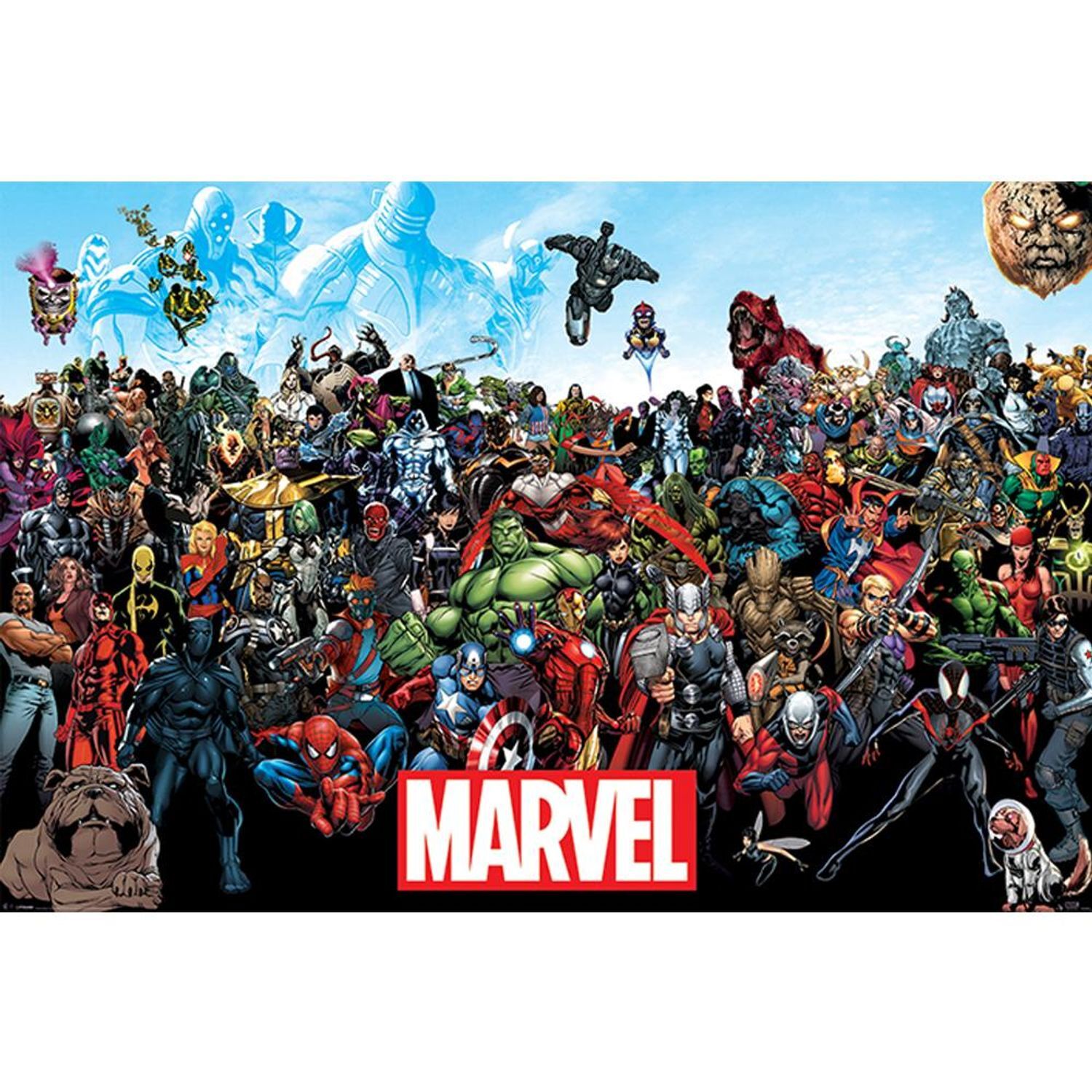 Marvel Universe Comic Poster - Multicoloured