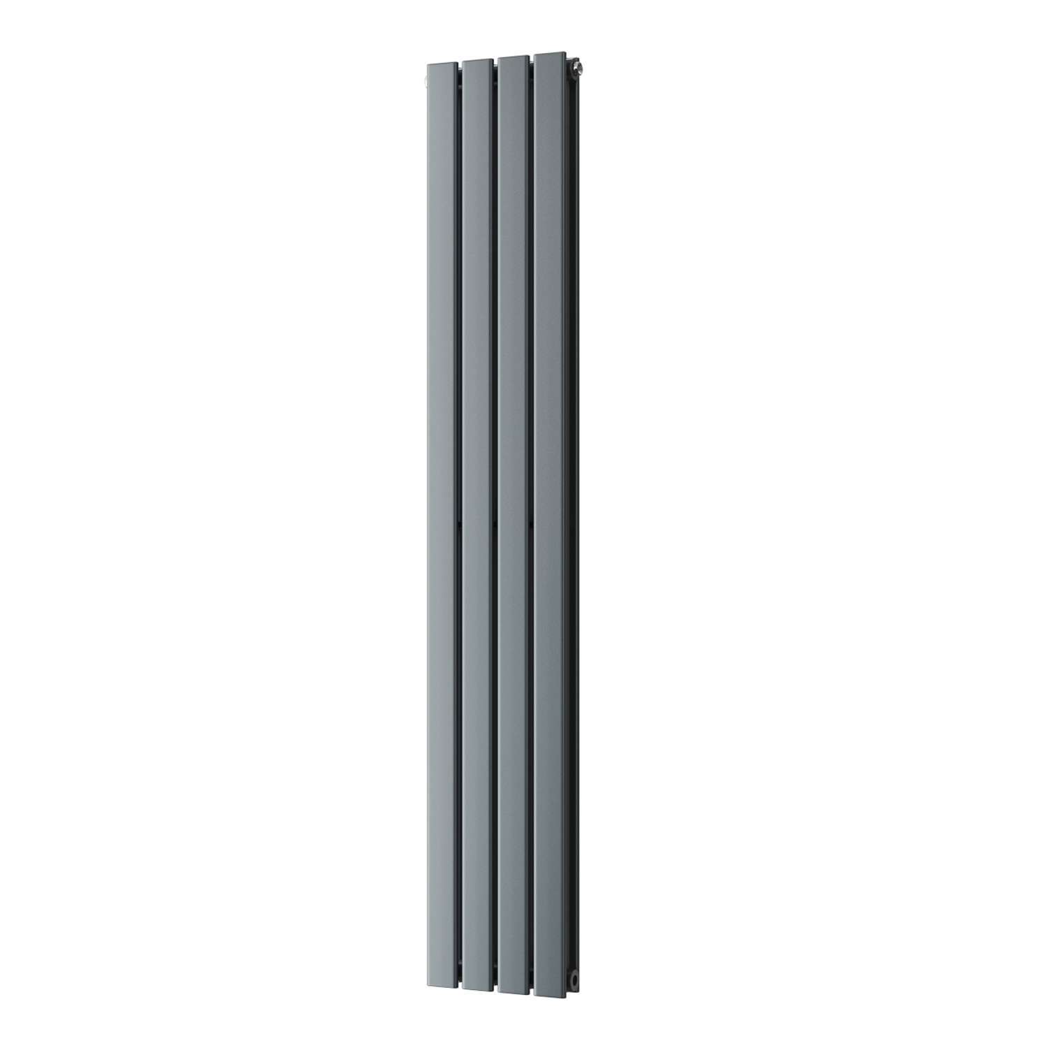 Uk Radiators Typhoon - Anthracite Designer Radiator Double Panel - Feet Included - Anthracite / 1600Mm / 272Mm