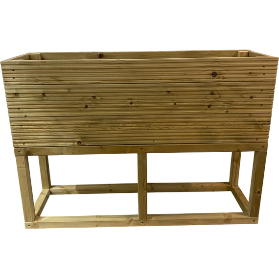 Large Raised Wooden Decking Planter ¿ Pressure-Treated Outdoor Garden Planter