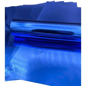 Syntego 10 Sheets of A4 Electric Blue Reflective Effect Paper 140gsm