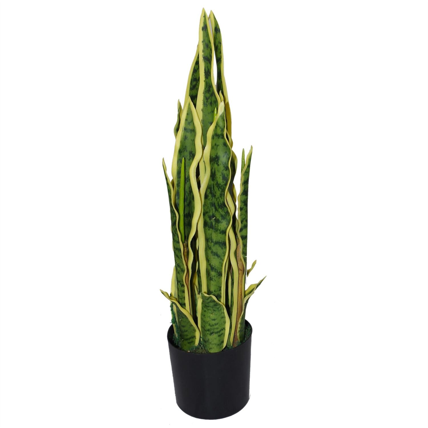 Leaf Artificial Snake Plant Yellow Green Indoor Plant - Sansevieria - Image 4