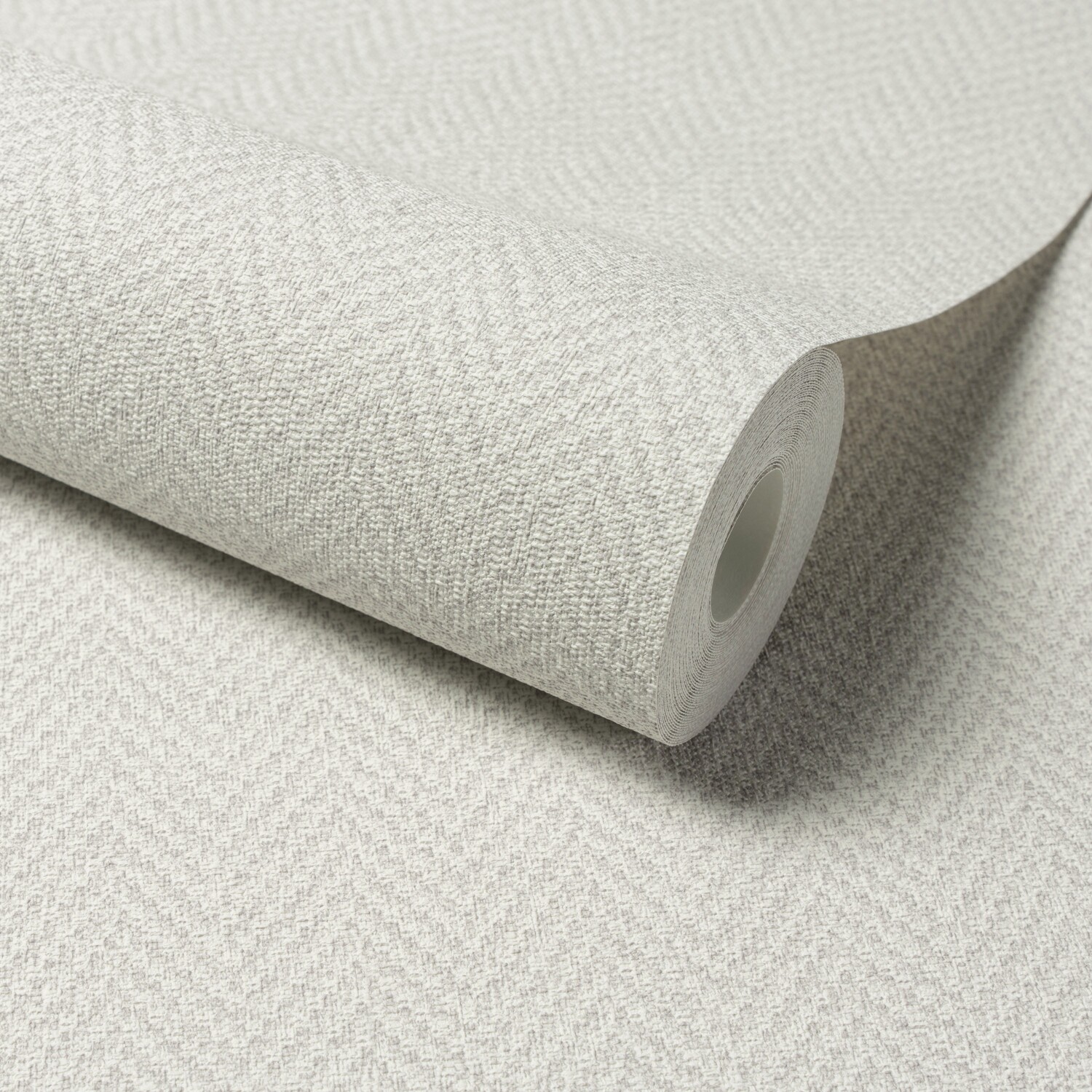 Textured Vinyl Wallpaper Off-White Grey Chevron Weave Matt Paste The Wall 10m - Image 4