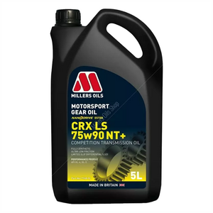 Millers 75w90 NT+ Fully Synthetic Synth Gear Oil Motorsport CRX LS NT+ 5L