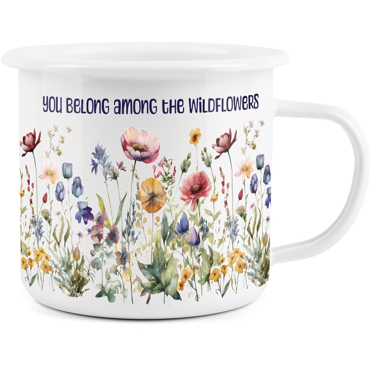 Image of Wildflower Enamel Mug - Green