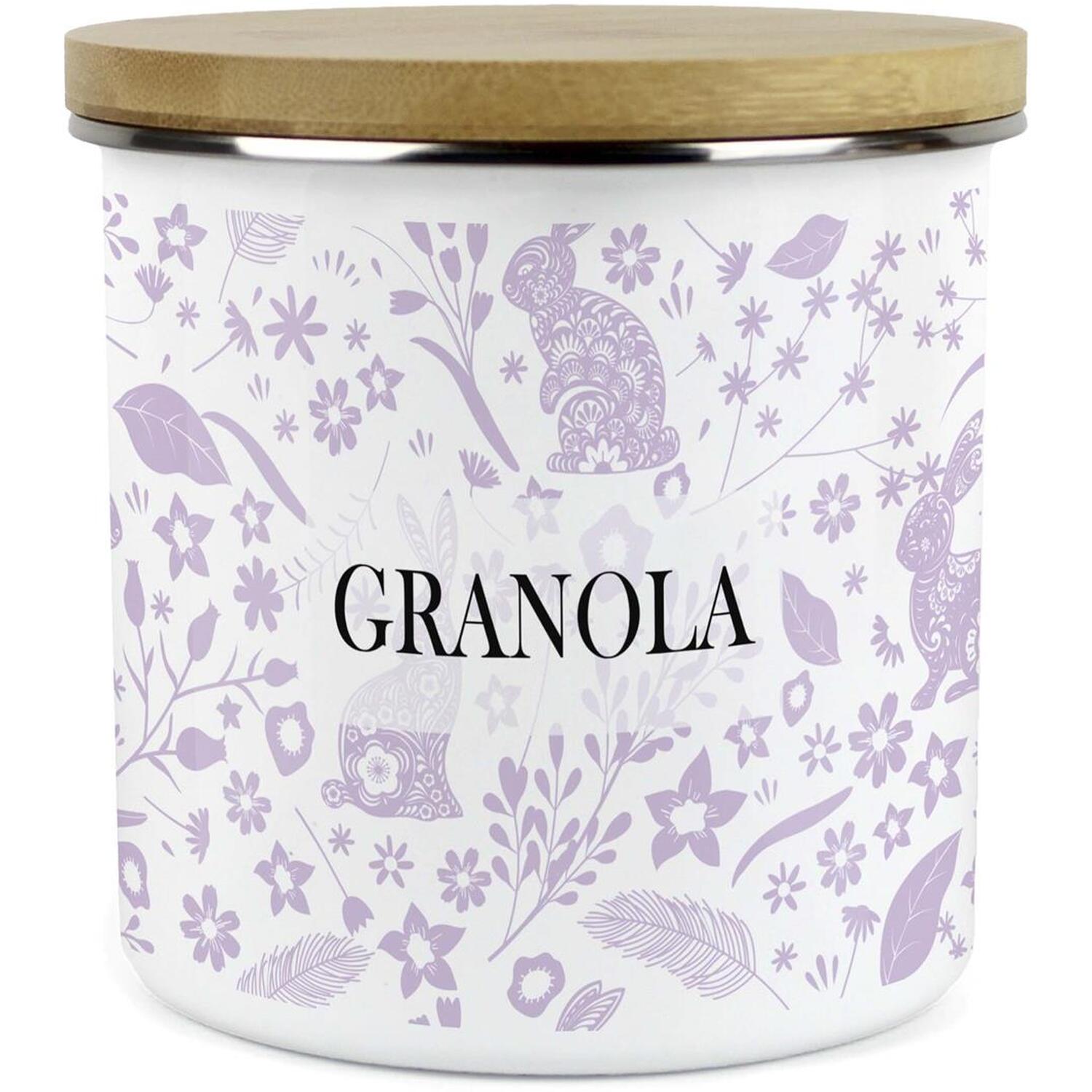 Purely Home Lilac Wild Rabbits Large Kitchen Storage Canister - Blue