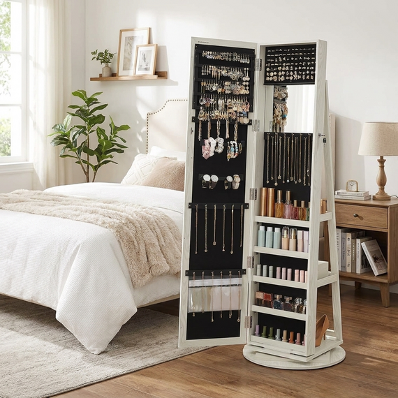 SONGMICS Jewellery Organiser, Freestanding Jewellery Cabinet