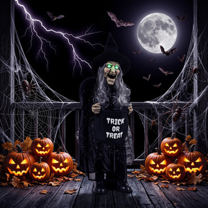 HOMCOM Animated Witch Halloween Decoration