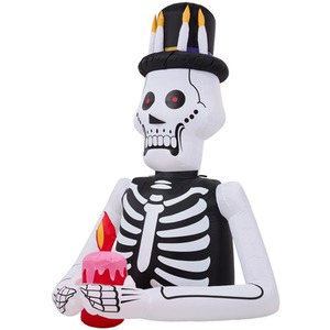 6.2FT Halloween Inflatable Skeleton Decoration with LED Lights