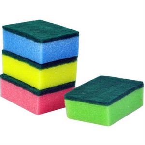 Pack of 100 Multi coloured Sponge Scourers