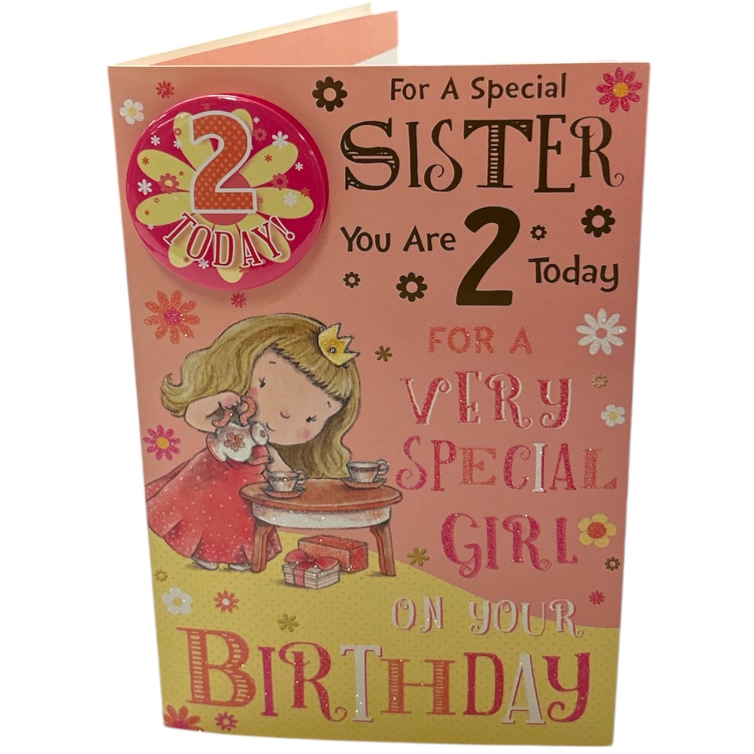 Sister Age 2 Juvenile Candy Club Birthday Card