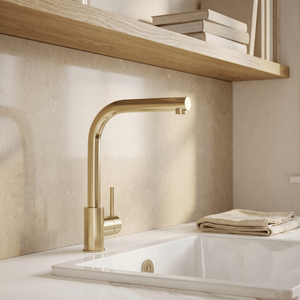 Balterley Single Lever Kitchen Basin Mixer Tap - Brushed Gold