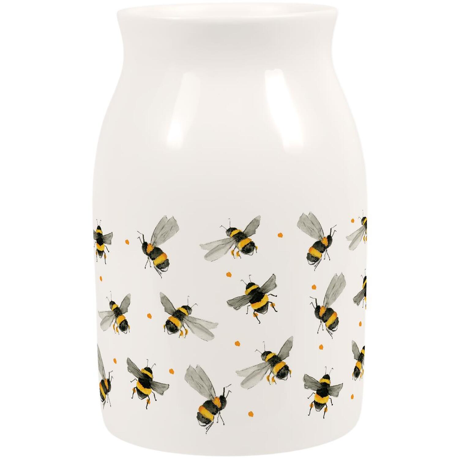 B&Q - Scattered Bees Small Porcelain Vase - Image 2