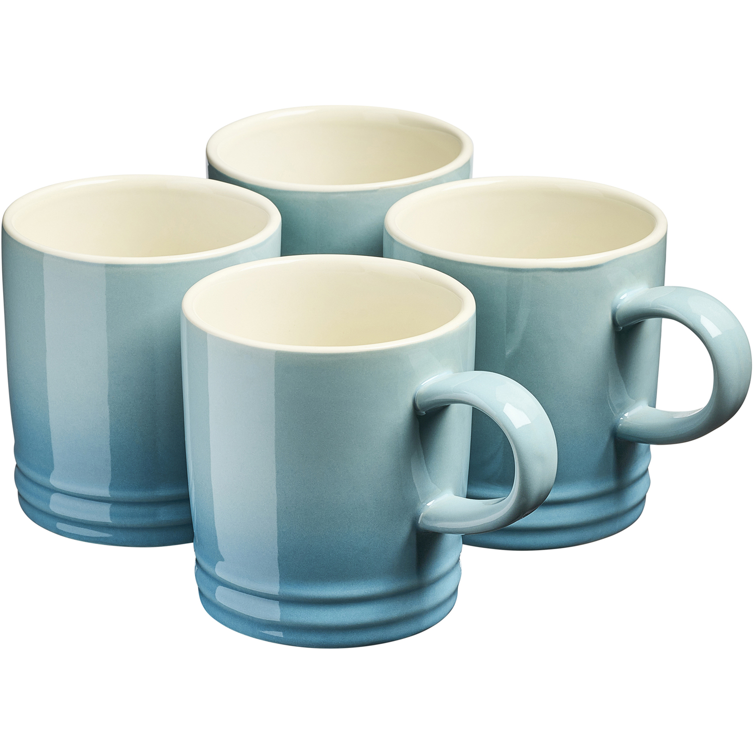 Cooks Professional Unisex Blue 4 Piece Colourful Tea Coffee Stoneware Midi Mug Set 240Ml In - Image 3