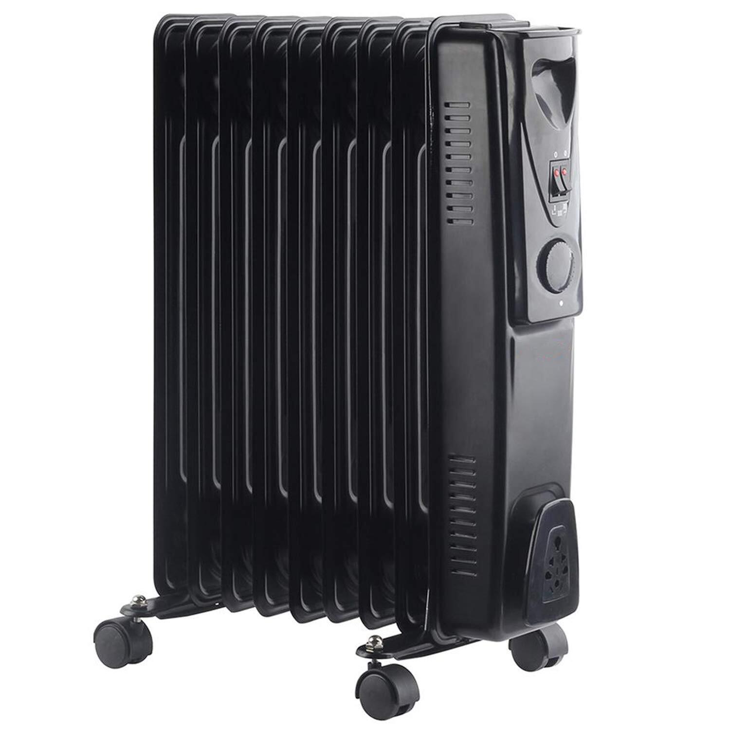  - 9 Fin 2Kw Oil Filled RadiatorBlack - Image 2