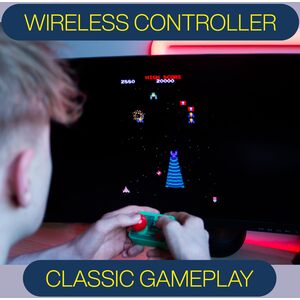 Galaga Plug & Play HDMI Arcade Console with Wireless Controller