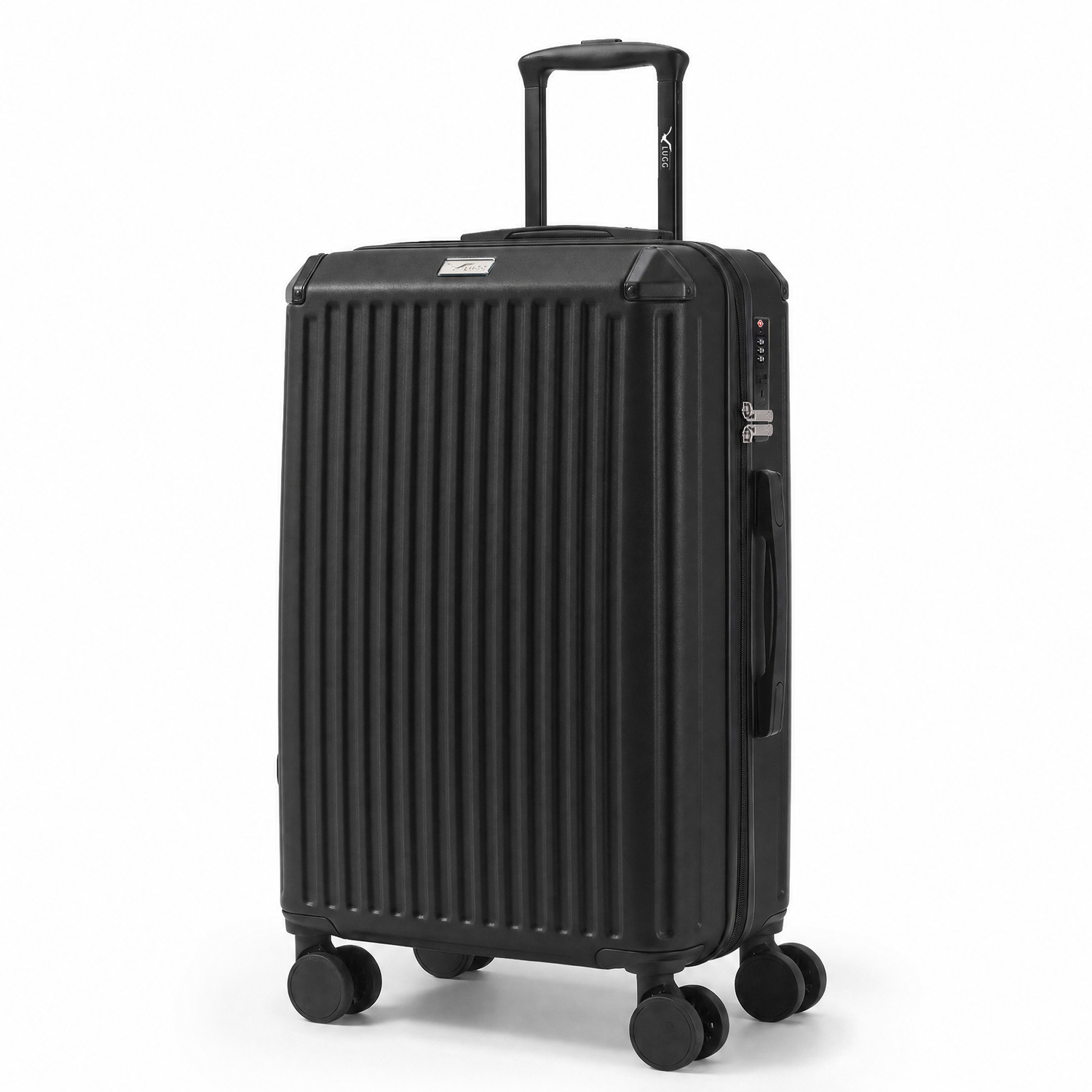 Lugg Sky Rover 24 Inch Suitcase, Abs Hard Shell, Secure Tsa Lock - Black