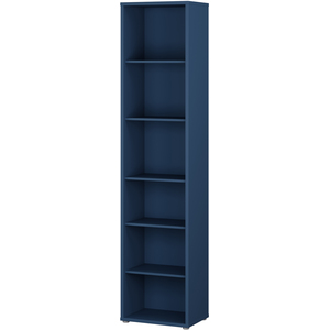 Alice Springs Tall Narrow Bookcase with 5 Shelves in Taupe