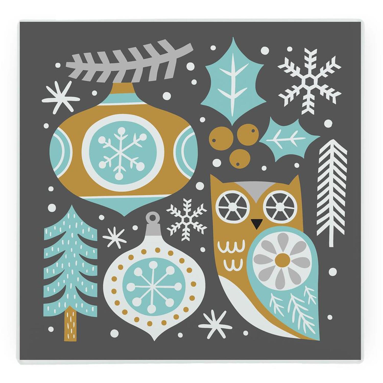 Image of Festive Owl Christmas Glass Hot Pot&hellip;