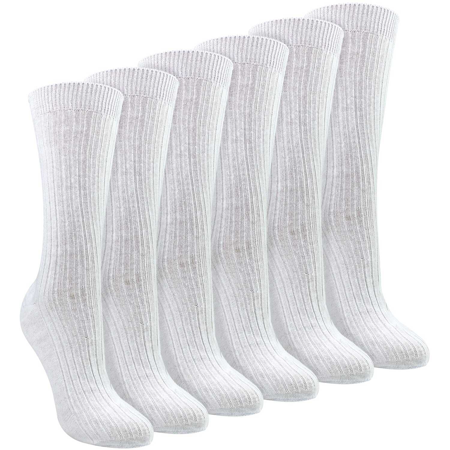 Sock Snob 6 Pairs 100% Cotton Socks For Women Breathable Extra Soft Loose Top Ladies Socks - Image 2