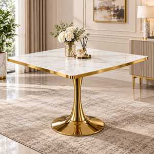 Harmony Square White Dining Table
