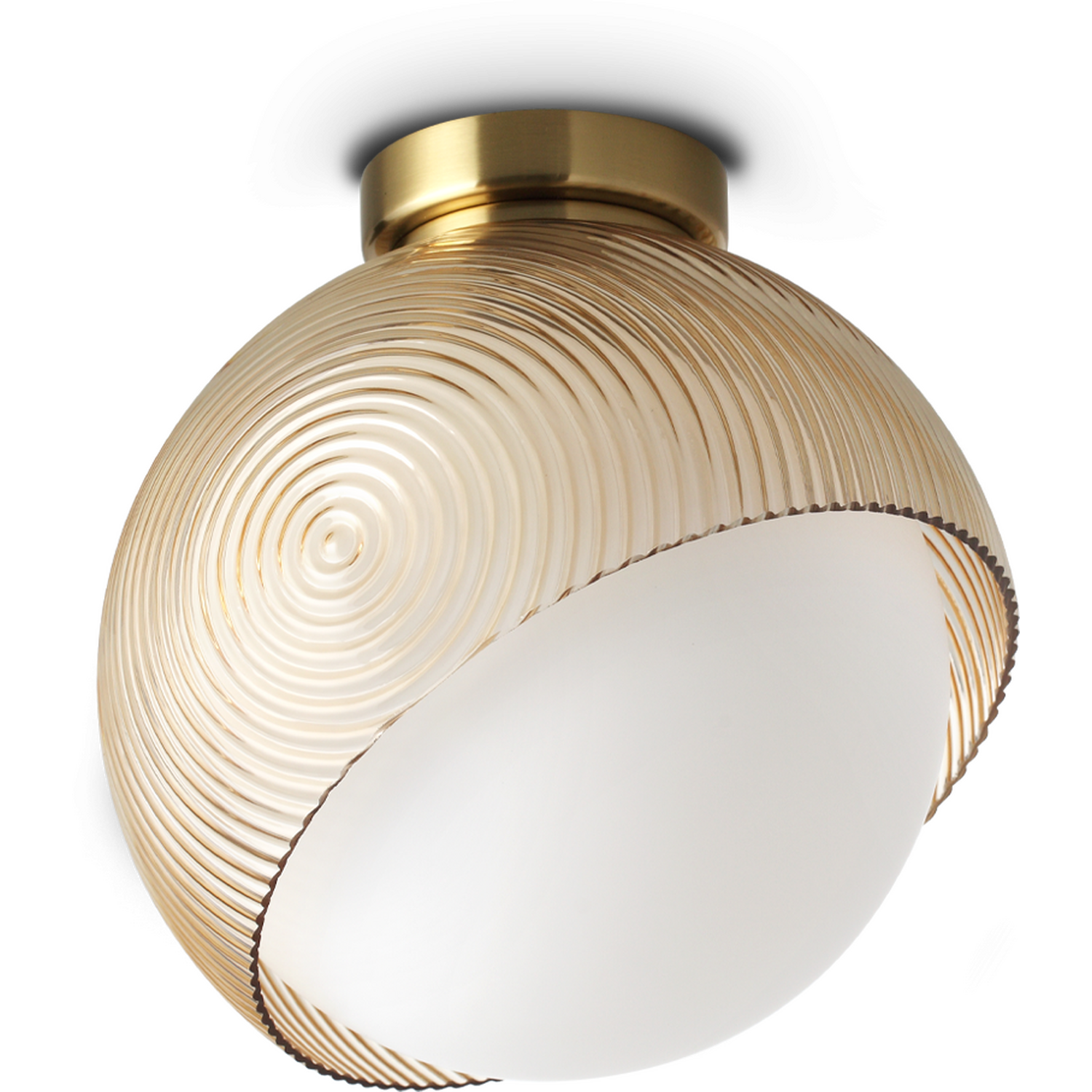 Ideal Lux Lighting Bloom Ceiling Light Brass - Brass