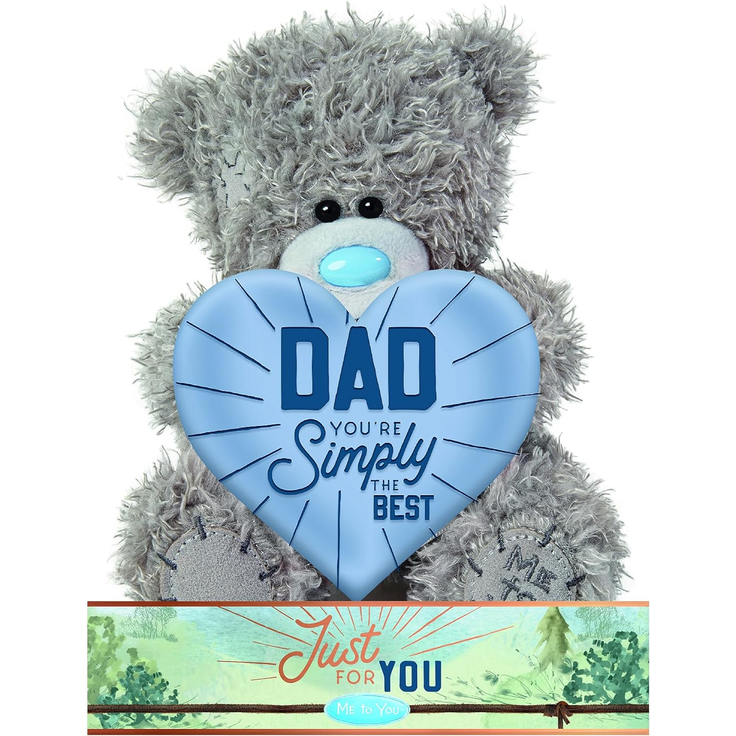 B&Q -  Tatty Teddy Father's Day Bear Holding 'dad You're Simply The Best' Heart - Image 5