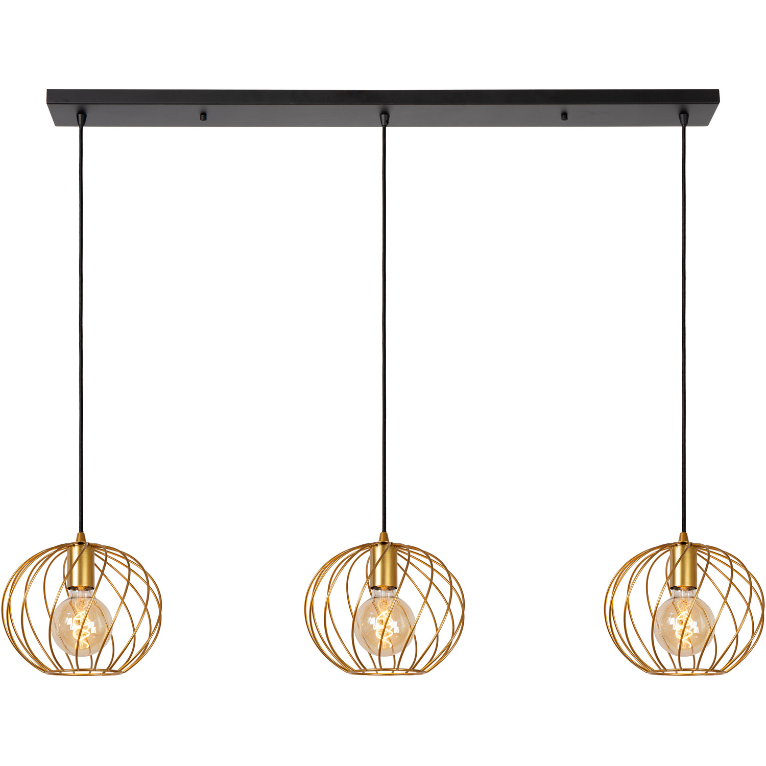 B&Q -  Danza Classic Bar Pendant Light3Xe27Matt GoldBrass - Image 3