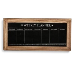 Rustic Wooden Weekly Planner Chalkboard