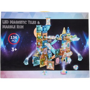 LED Magnetic Tile and Marble Run Playset
