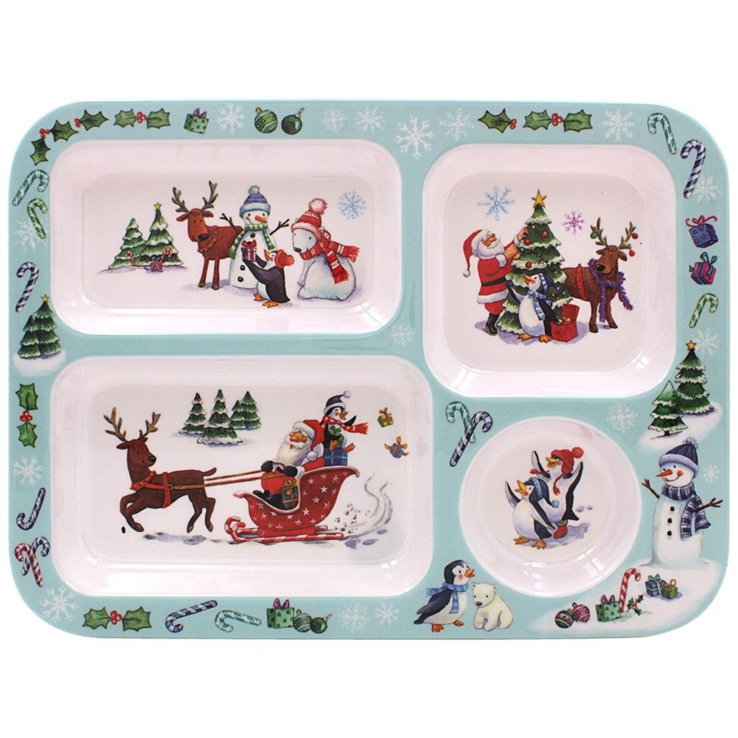 Kdmd Unisex Light Blue Winter Wonderland Compartment Tray In - Image 2