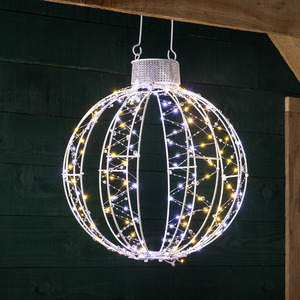 Christow 3D Light Up Christmas Bauble 30cm