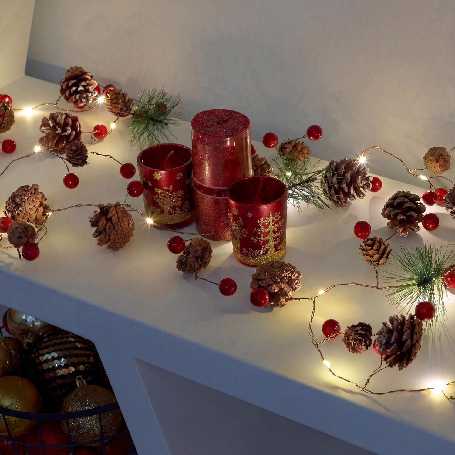 Globrite 2M Christmas Garland - 20 Led Warm White - Warm White