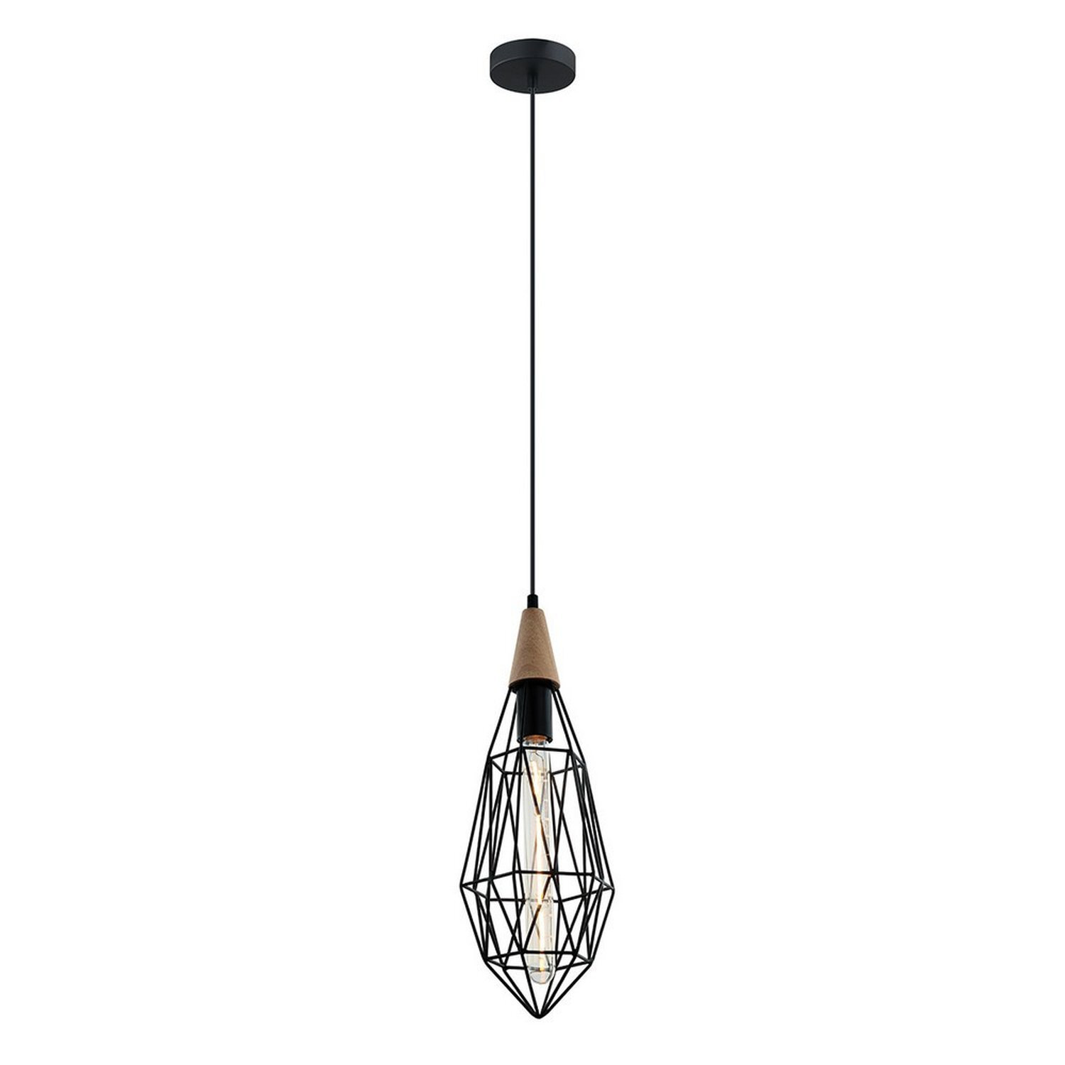 Italux Lighting Industrial Pendant Light Black D - Black