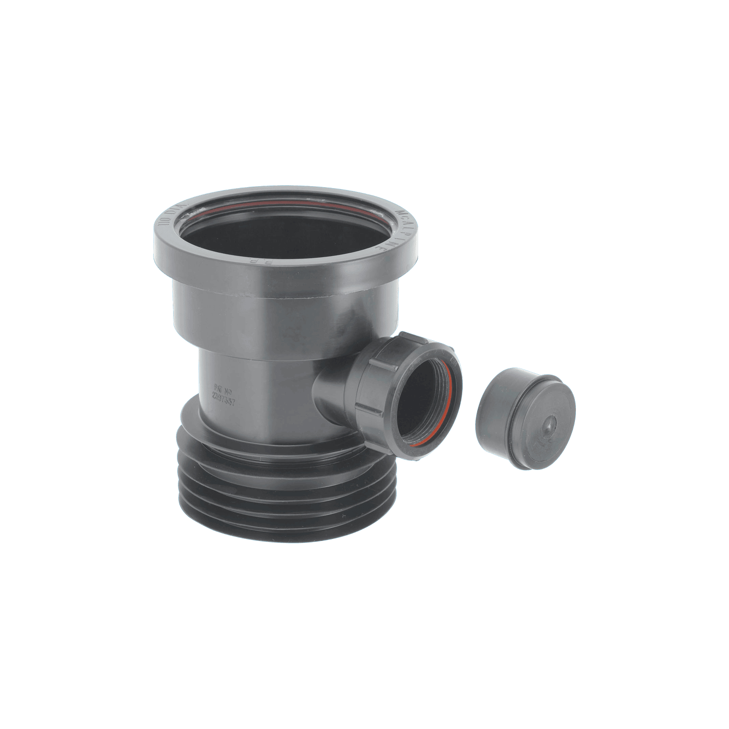 Mcalpine Dc1-Bl-Bo Black 4"/110Mm Drain Connector With Boss - Image 5