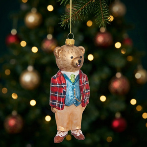 Traditional Dapper Hanging Bear Decoration