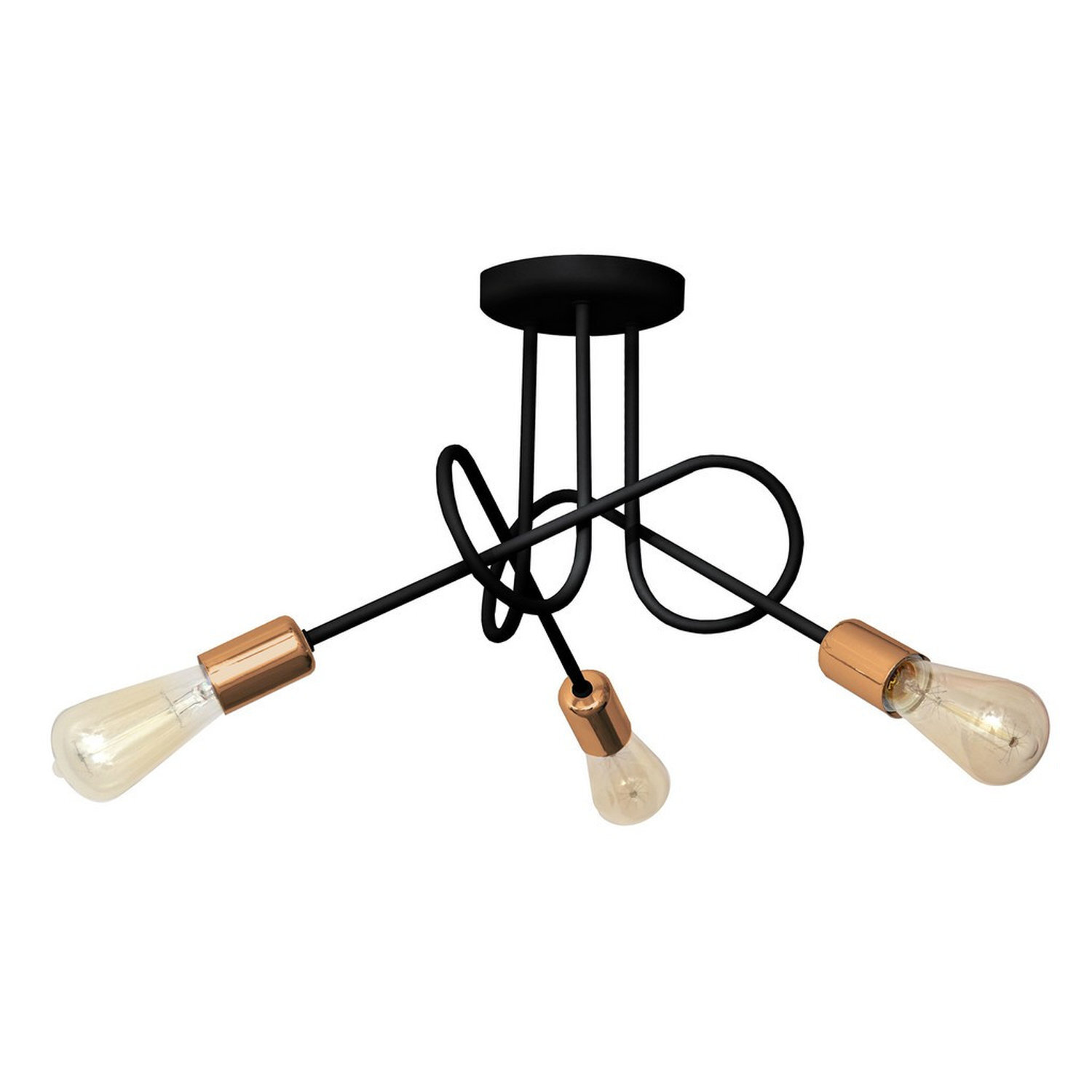 Helam Lighting Oxford Ceiling Light Black
