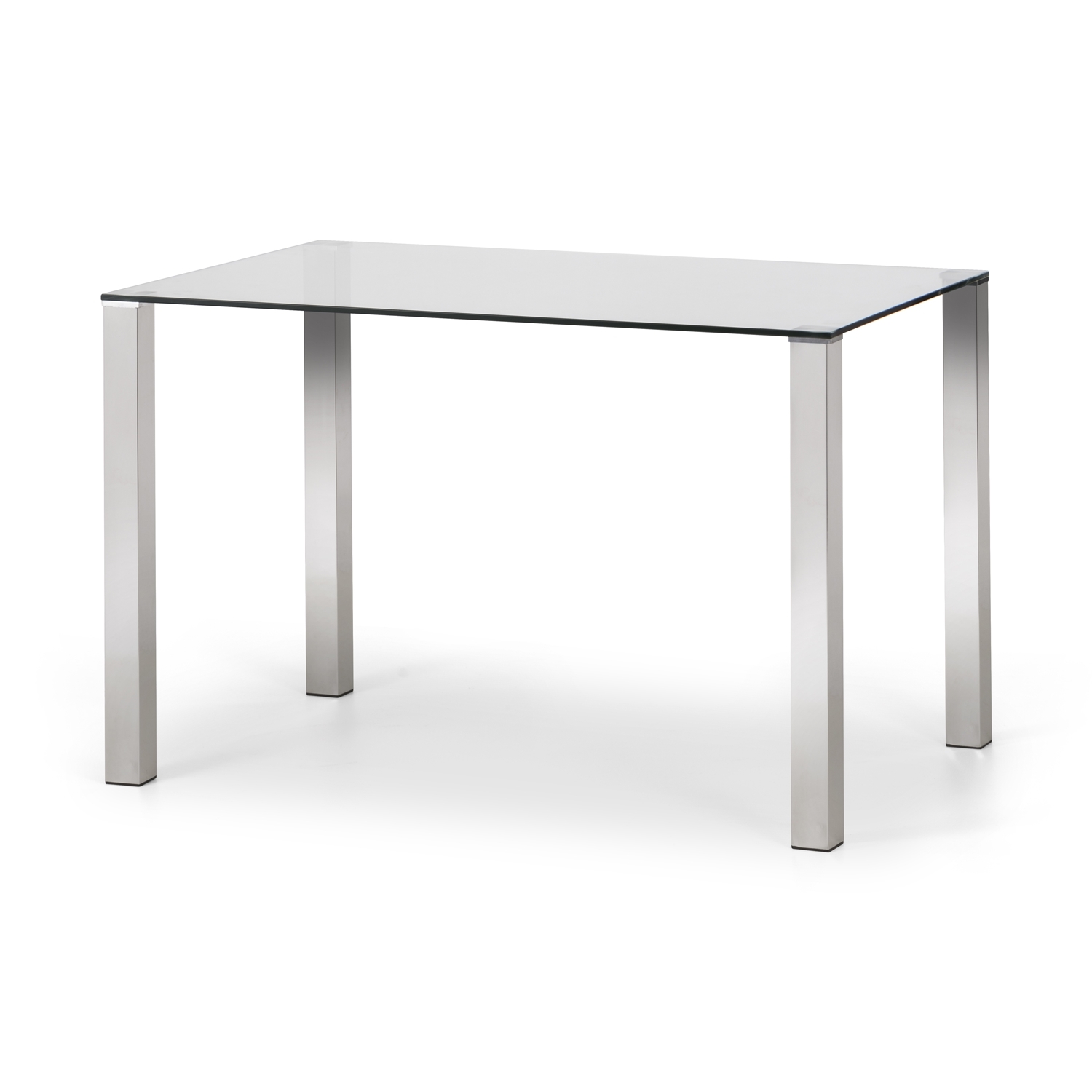 Julian Bowen - Enzo Glass Dining Table - Chrome thumbnail