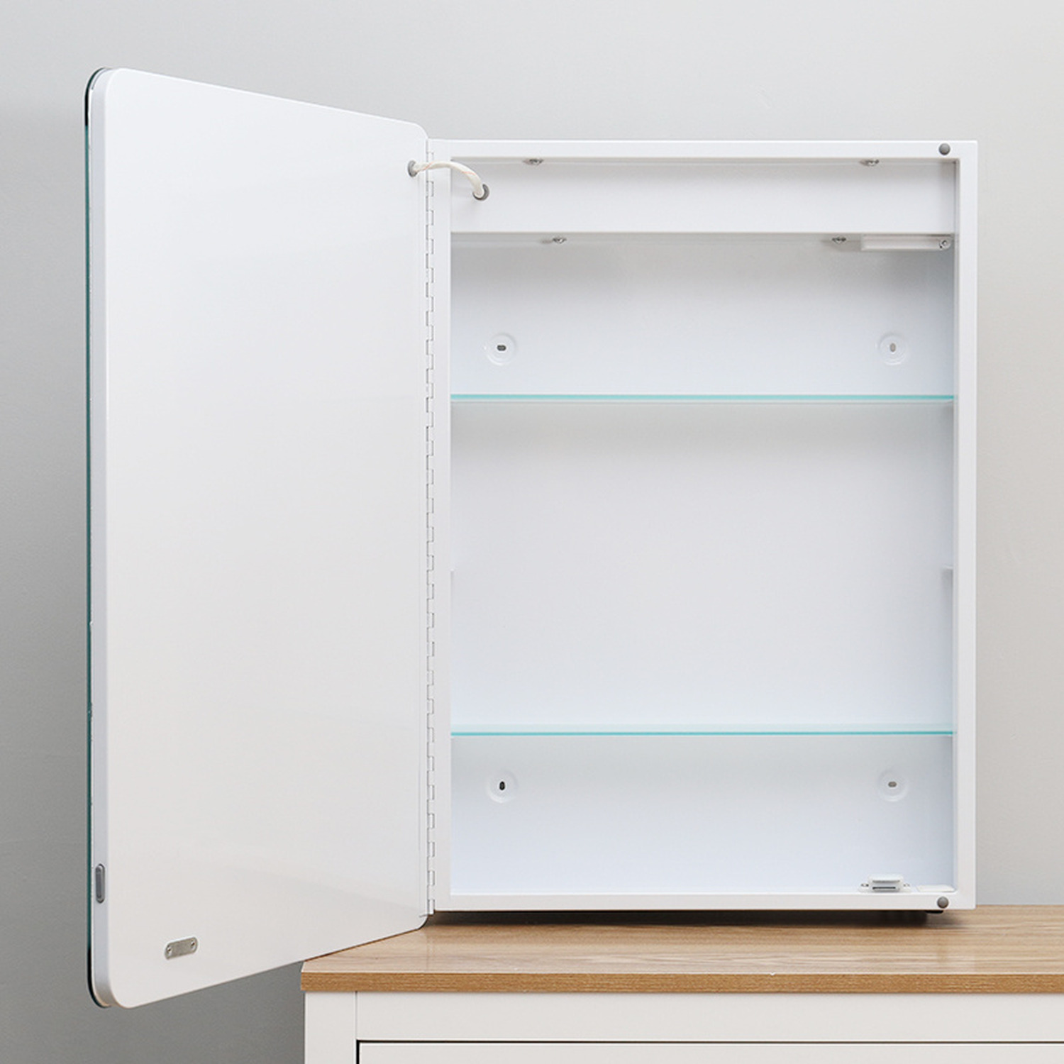 Led Bathroom Mirror Cabinet With Smart Control - Silver