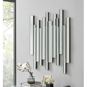 Crystalline Silver Wall Mirror, Medium