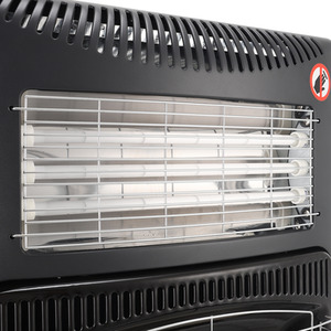 Portable Thin Gas Electric Combo Space Heater Ceramic Plates Indoor