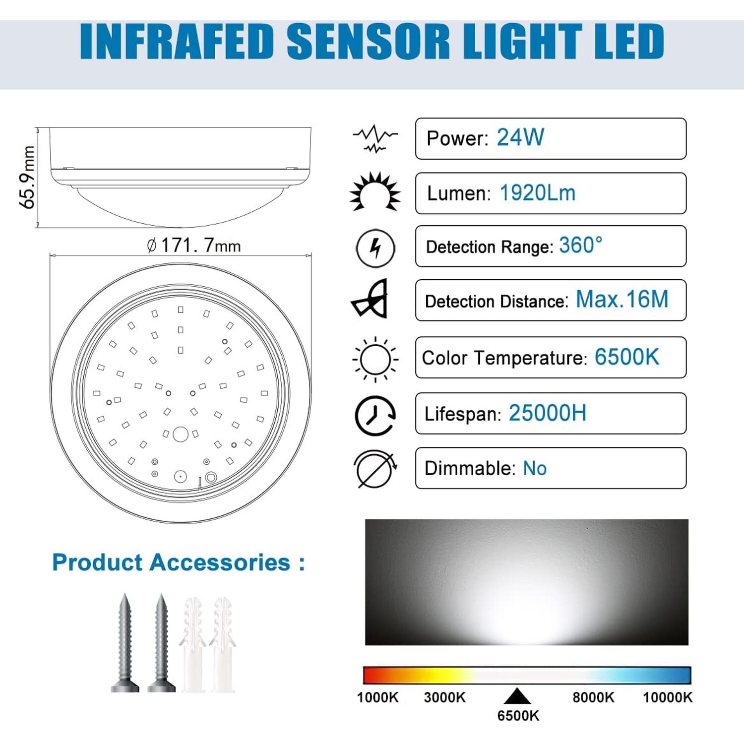 Picture of Microwave Sensor Ceiling Lights 24W