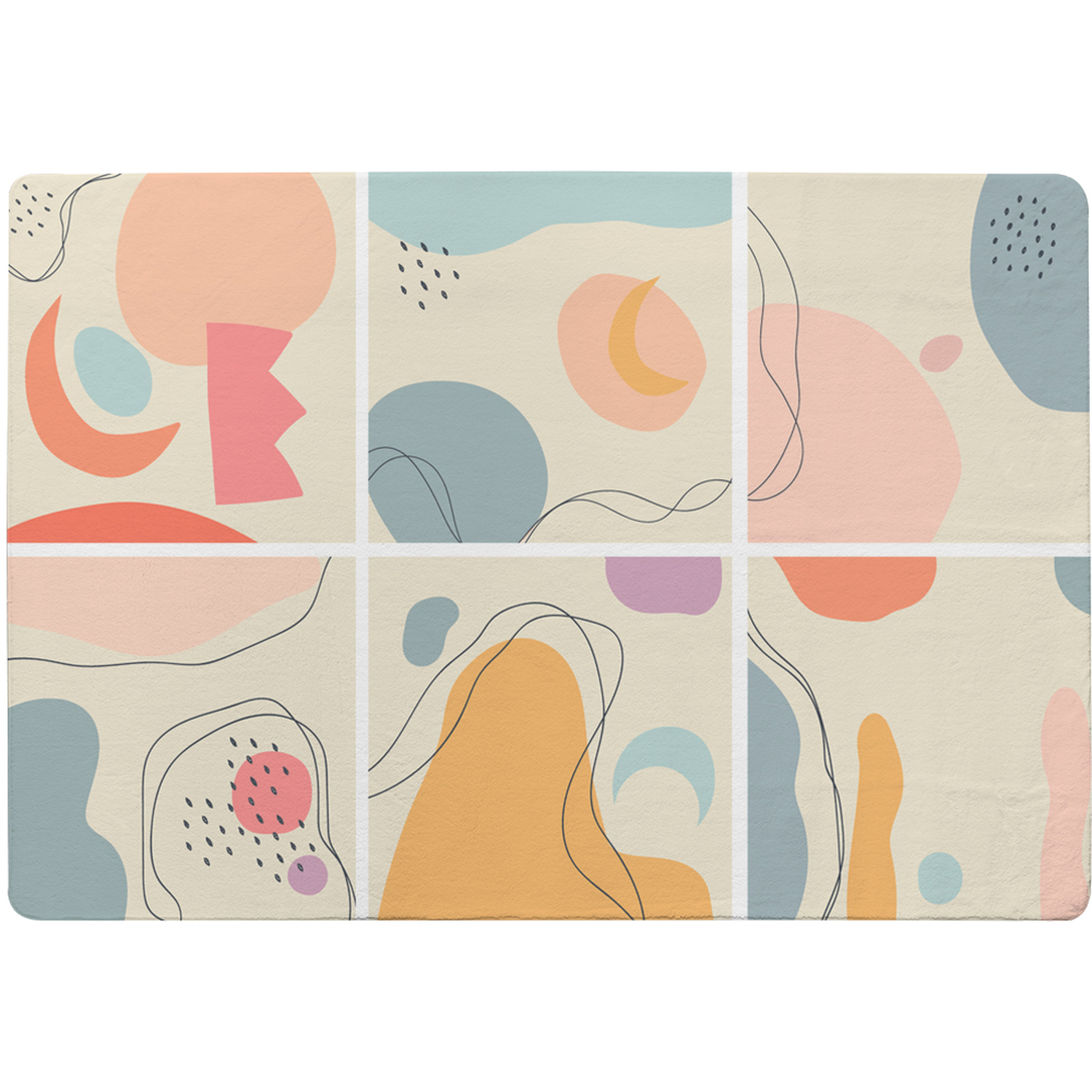 Various Shapes And Doodle Objects Designer Rug