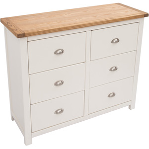 Lovere 6 Drawer Chest - Satin Chrome Handle