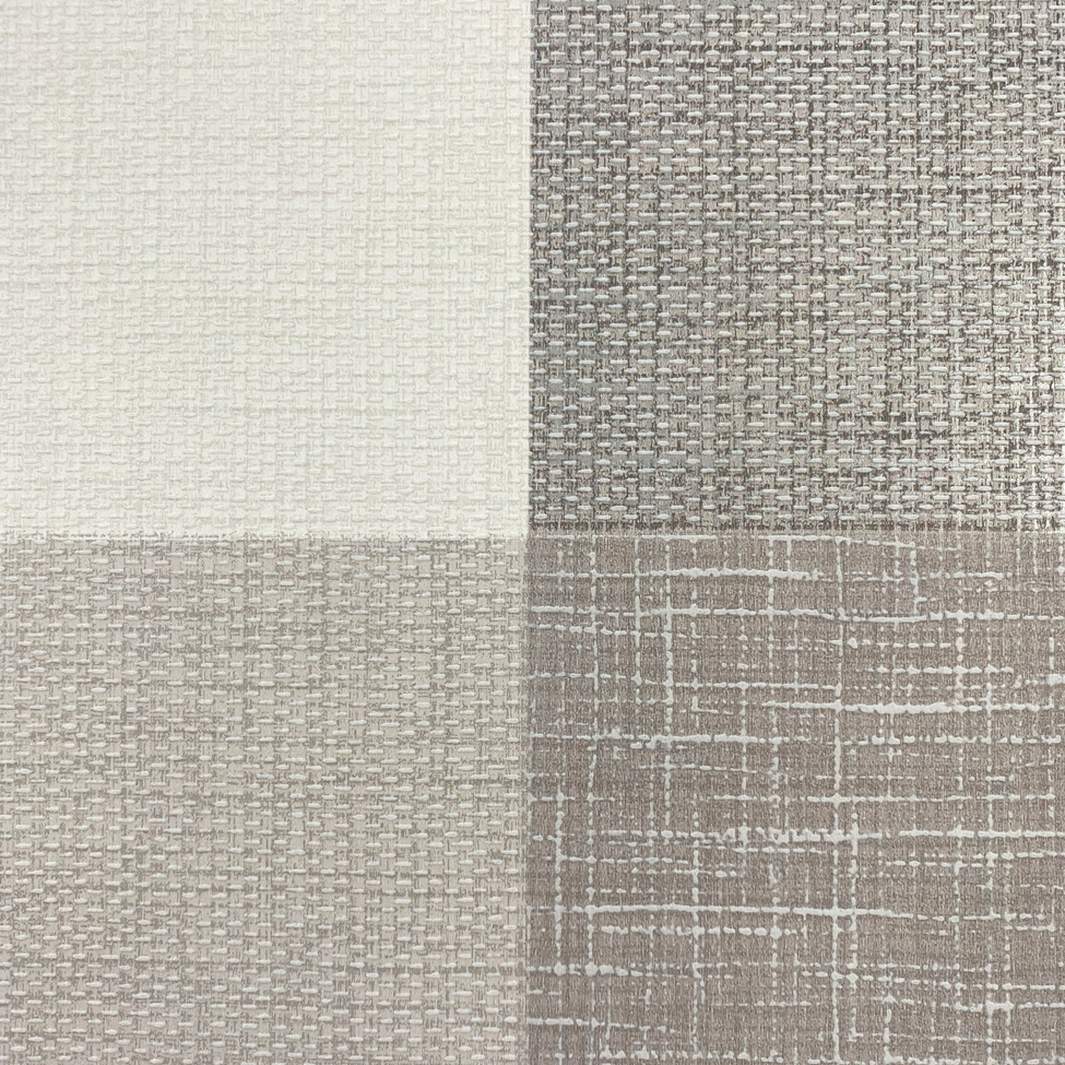 MURIVA OPULENT CHESTNUT TAUPE BEIGE CHECK METALLIC TEXTURED WALLPAPER 190103 - Image 9