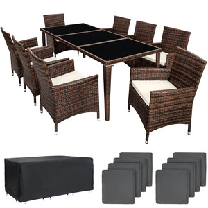 tectake® Garden Table and Chairs Menorca A