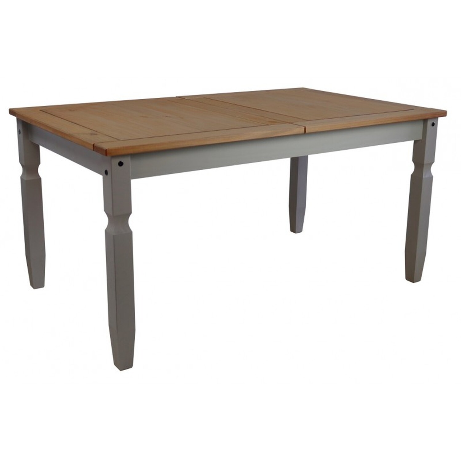 Corona 5ft Dining Table 4 Chairs Set Solid Wood Mexican Pine Wooden - Distressed Grey Wax