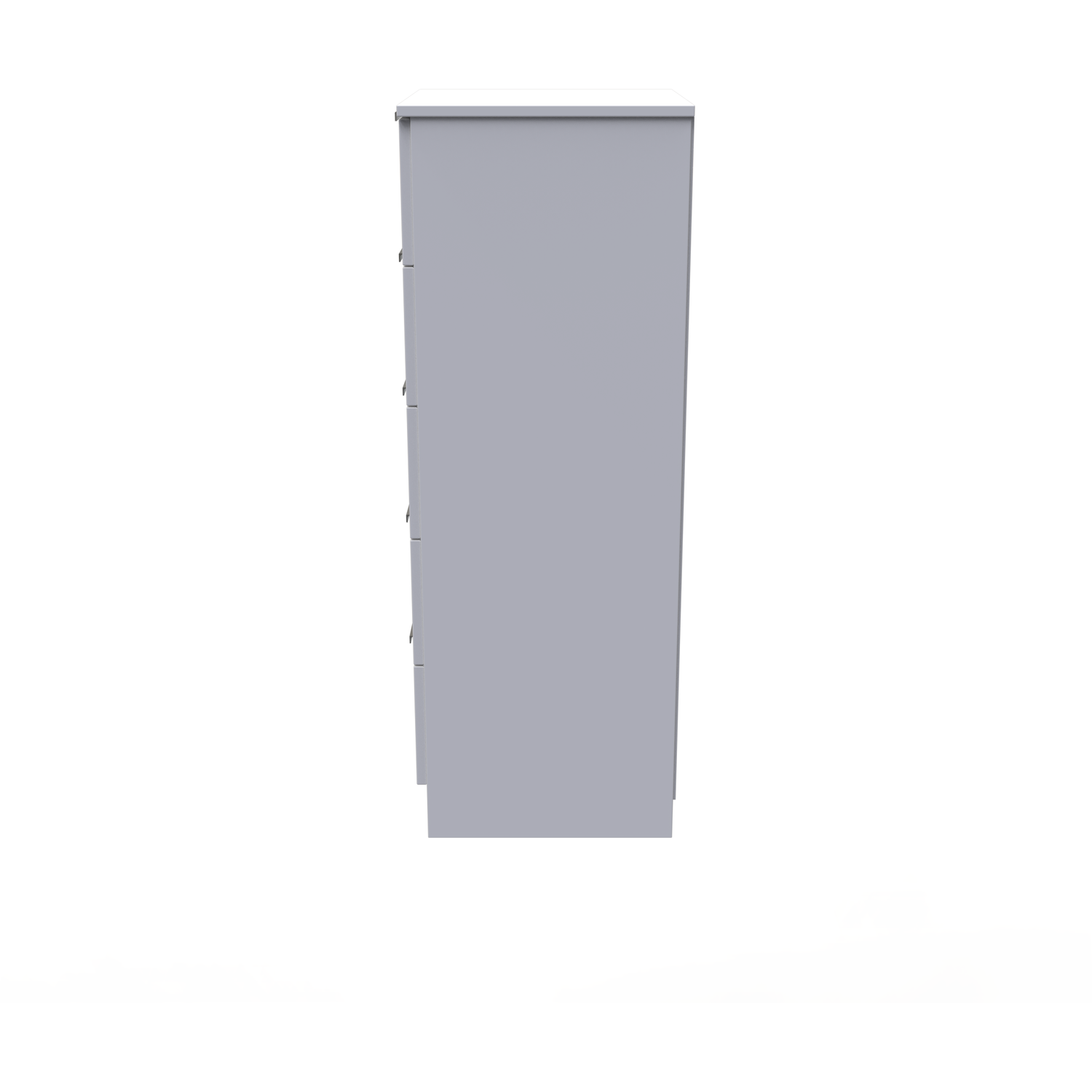 Plymouth Ready Assembled 5 Drawer Bedside Cabinet - White Matt